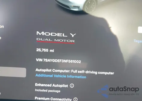 2022 Tesla Model Y Performance Dual Motor All-Wheel Drive from USA, damaged, VIN 7SAYGDEF3NF561002